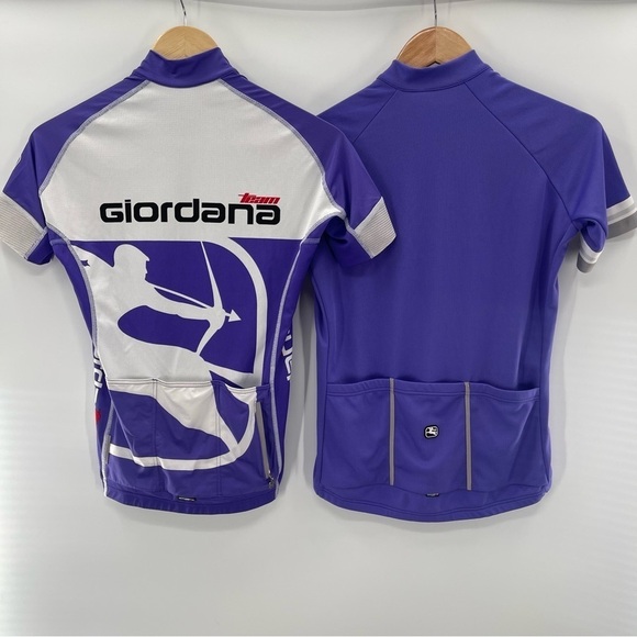 Giordana Set of 2 Purple Full Zip Short Sleeve Cycling Jerseys Size Small - Picture 14 of 14